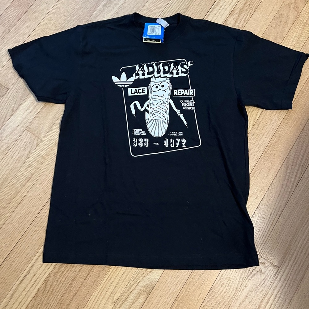 Adidas Black Graphic T-Shirt for Men